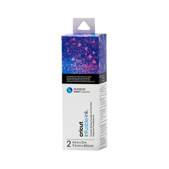 Cricut Joy Infusible Ink Transferbogen - Watercolor Splash - 2 Bogen 11,4 x 30,5 cm