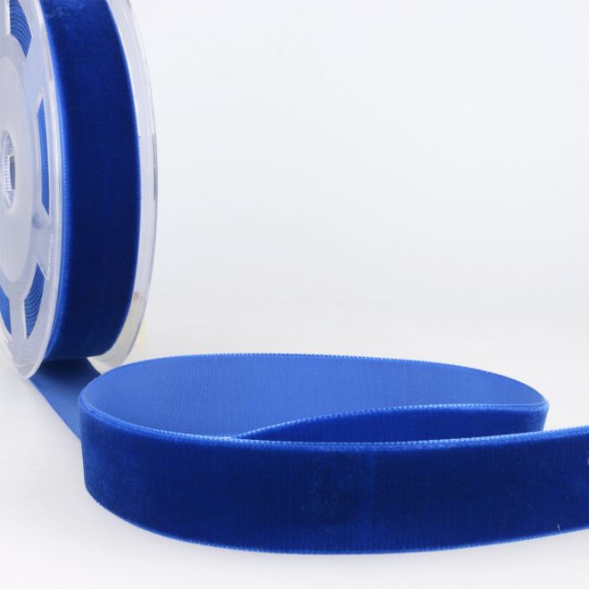 16mm Hochdichtes Samtband royalblau