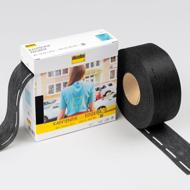 Stoffschwesters Kantenfix 40mm schwarz