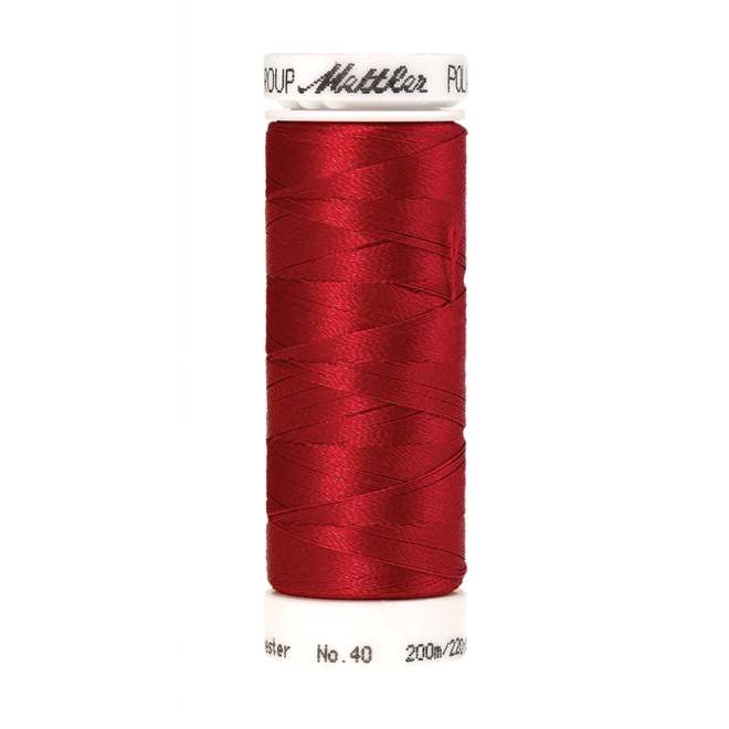Amann Mettler Poly Sheen Lipstick glänzt durch den trilobalen Fadenquerschnitt besonders schön. Zum Sticken, Quilten, Nähen. 200m Spule