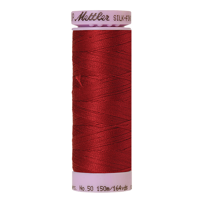 Silk-Finish Cotton 50, 150m - Fire Engine: Reines Baumwollgarn aus 100% langstapliger, ägyptischer Baumwollte von Amann Mettler