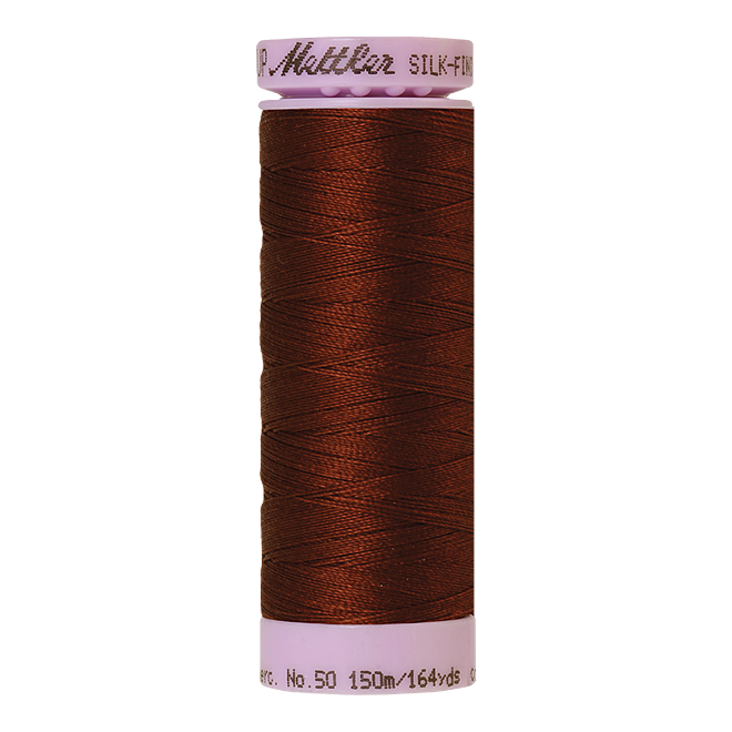 Silk-Finish Cotton 50, 150m - Friar Brown: Reines Baumwollgarn aus 100% langstapliger, ägyptischer Baumwollte von Amann Mettler