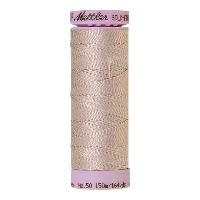 Silk-Finish Cotton 50, 150m - Cloud Gray: Reines Baumwollgarn aus 100% langstapliger, ägyptischer Baumwollte von Amann Mettler