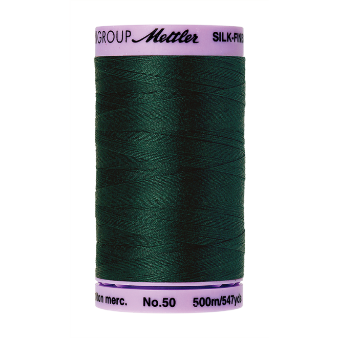 Silk-Finish Cotton 50, 500m - Swamp: Reines Baumwollgarn aus 100% langstapliger, ägyptischer Baumwollte von Amann Mettler