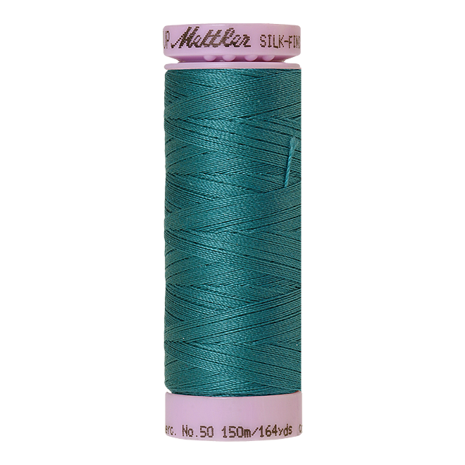 Silk-Finish Cotton 50, 150m - Caribbean : Reines Baumwollgarn aus 100% langstapliger, ägyptischer Baumwollte von Amann Mettler