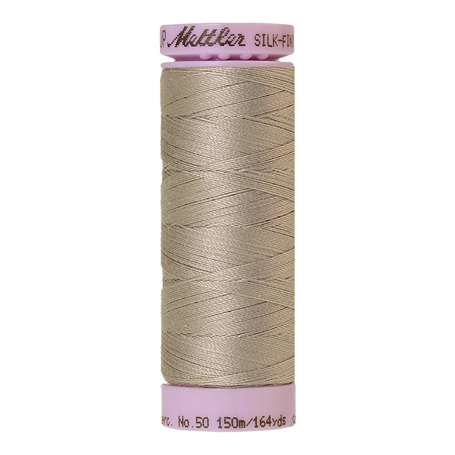 Silk-Finish Cotton 50, 150m - Drizzle: Reines Baumwollgarn aus 100% langstapliger, ägyptischer Baumwollte von Amann Mettler