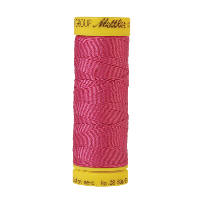 Silk-Finish Cotton 28, 80m - Hot Pink: Reines Baumwollgarn aus 100% langstapliger, ägyptischer Baumwollte von Amann Mettler