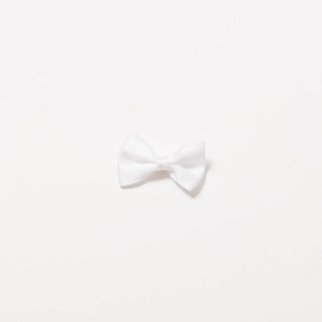 Satinschleife 2,5cm weiss