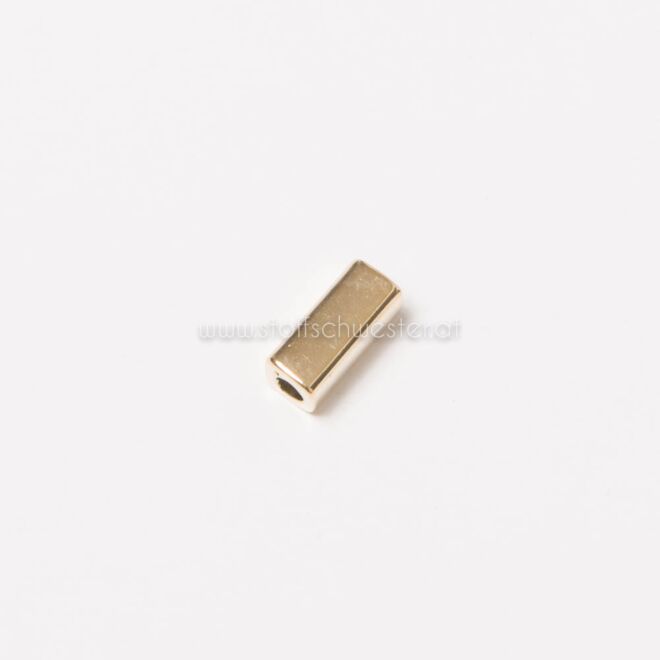4mm Kordelende "Rechteck" gold