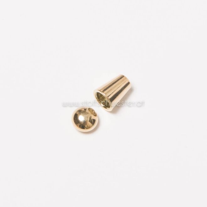 4mm Kordelende "Zylinder" gold