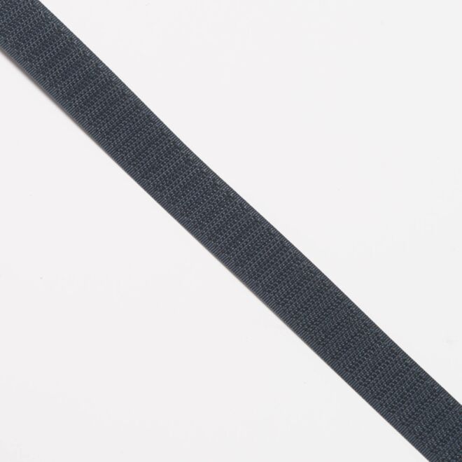 20mm Endlos-Klettverschluss "Hakenband" dunkelgrau
