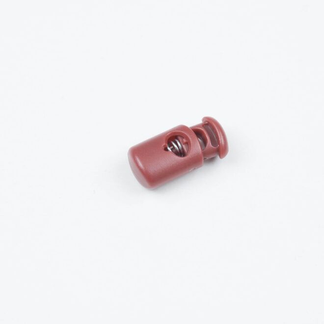 3mm Kordelstopper Zylinder hellbraun