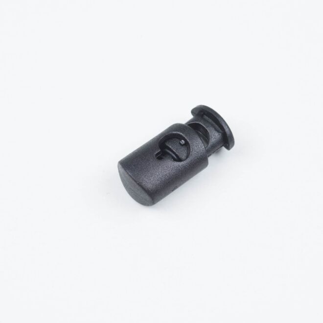 3mm Kordelstopper Zylinder schwarz