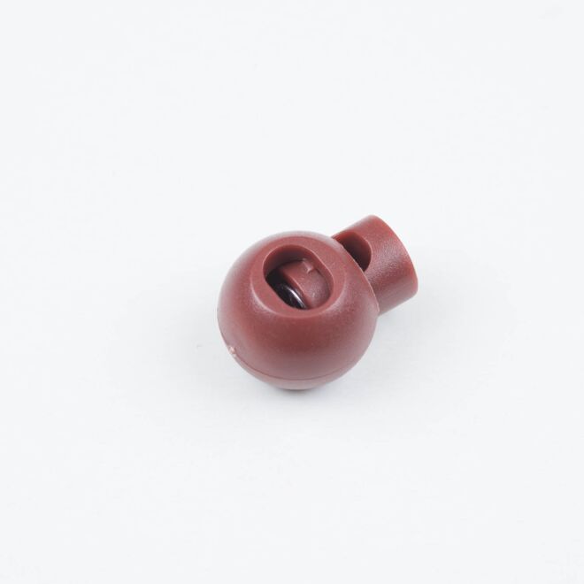 4mm Kordelstopper rund hellbraun