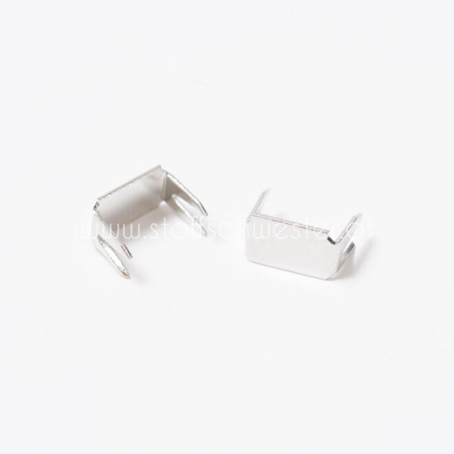 5mm Reißverschluss-Stopper unten - silber (10 Stück)