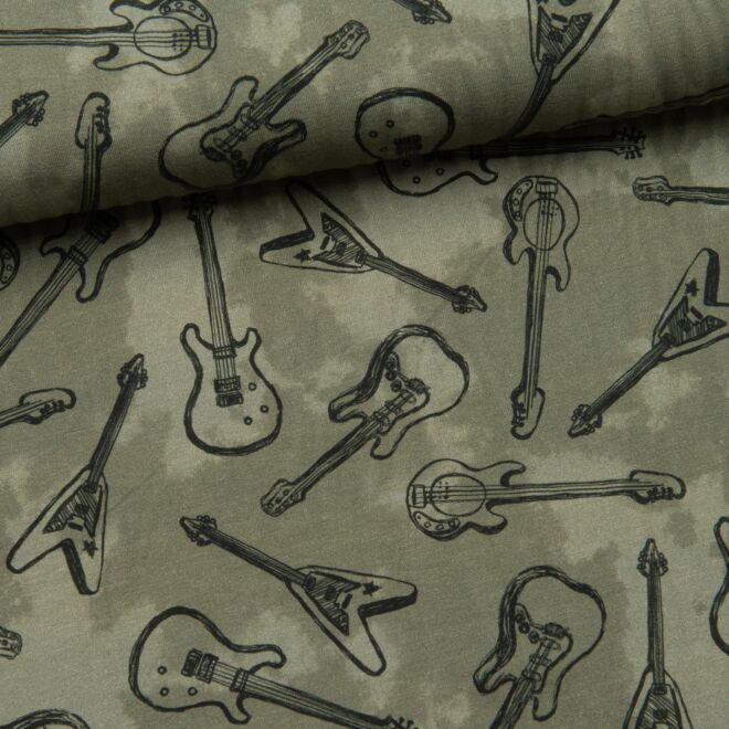 E-Gitarre Jersey armygrün