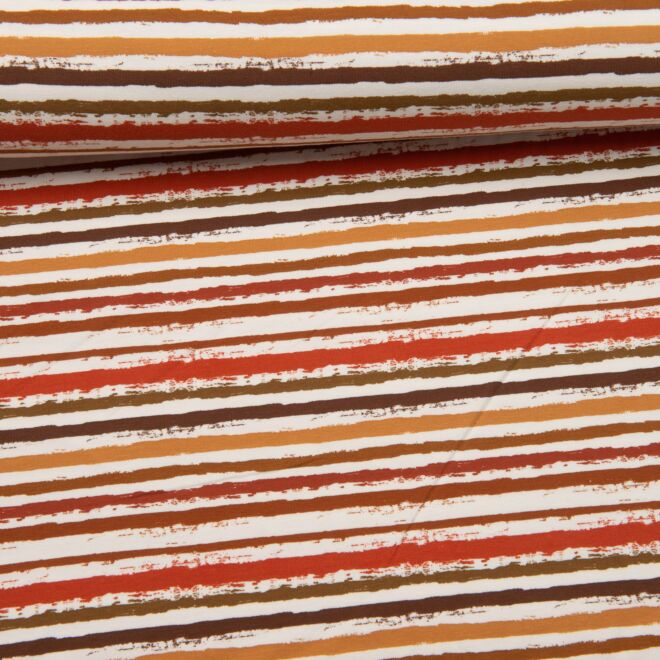 Grunge Streifen schmal Jersey ziegelrot