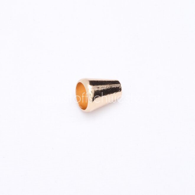 6mm Kordelende "Kegel" weißgold
