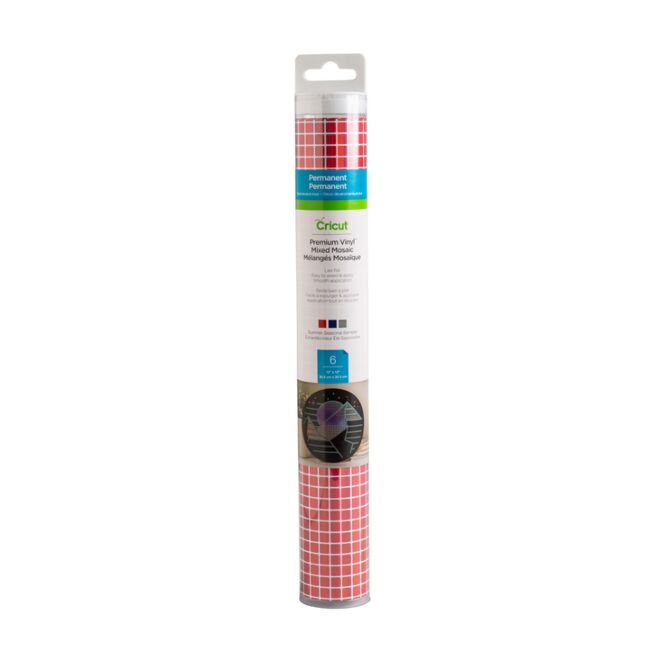 Cricut Premium Vinyl Permanent 30x30cm - 6 Blatt (Mosaic Summer)