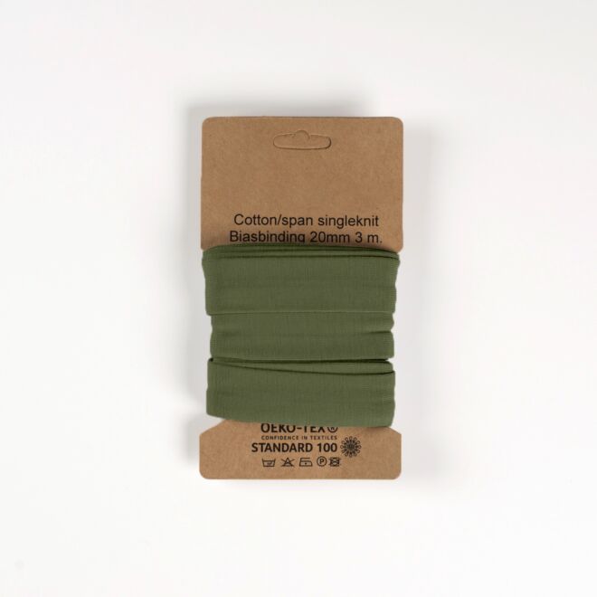 3m Jersey-Schrägband "Emilia" khaki