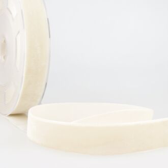 38mm Hochdichtes Samtband ecru