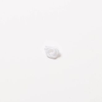 Satinrose 1,5cm weiß