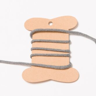 3mm Baumwollkordel dunkelgrau meliert
