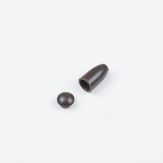 3mm Kordelende Kegel 2-teilig dunkelbraun