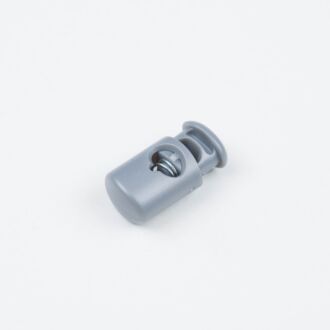 5mm Kordelstopper Zylinder grau