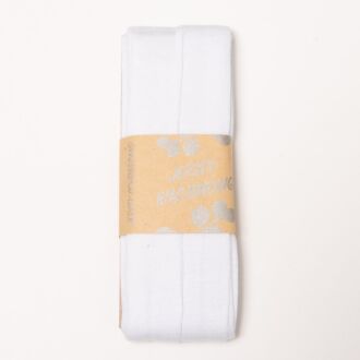20mm Jersey-Schrägband weiß (3 Meter)