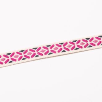 10mm Webband Mini-Rauten rosa