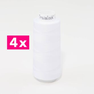 Amann-Mettler Trojalock Overlockgarn No. 120, 4x 2500m/gleiche Farbe - weiß