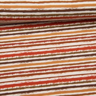 Grunge Streifen schmal Jersey ziegelrot