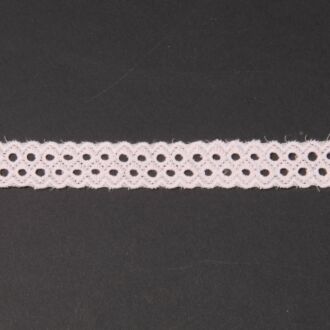 15mm Spitzenband Baumwolle Kreise rosa