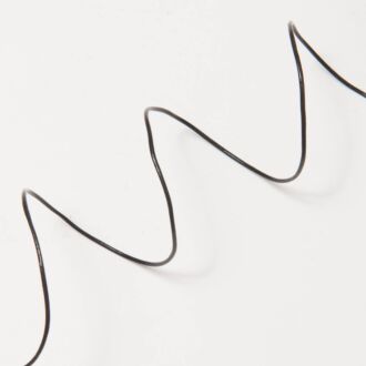 1mm Echtleder-Band schwarz glänzend