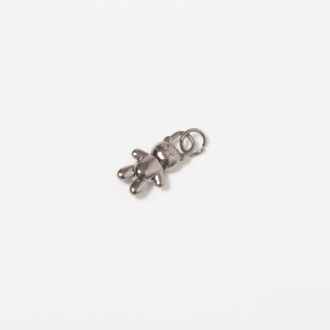 1,5cm Kleiner Bär Anhänger gunmetal